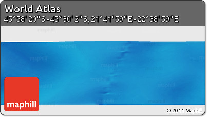 Physical Panoramic Map of the Area around 45° 44' 11" S, 22° 10' 29" E