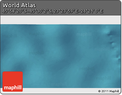 Satellite 3D Map of the Area around 45° 44' 11" S, 23° 52' 30" E