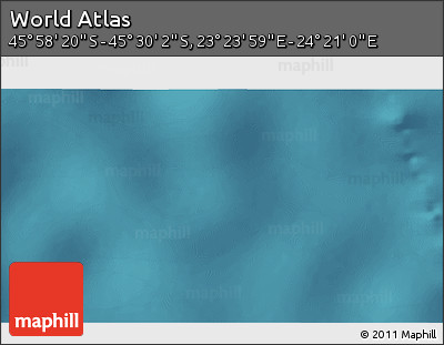 Satellite 3D Map of the Area around 45° 44' 11" S, 23° 52' 30" E