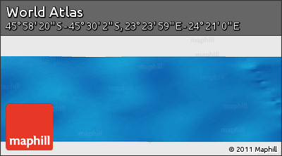 Physical Panoramic Map of the Area around 45° 44' 11" S, 23° 52' 30" E