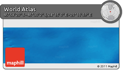 Physical Panoramic Map of the Area around 45° 44' 11" S, 24° 43' 30" E