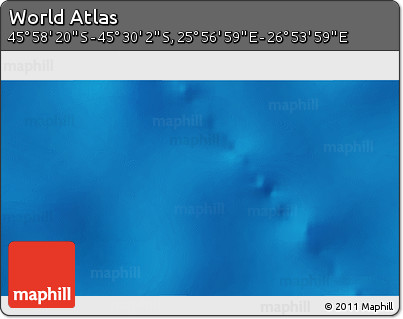 Physical 3D Map of the Area around 45° 44' 11" S, 26° 25' 29" E