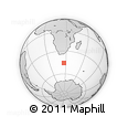 Outline Map of the Area around 45° 44' 11" S, 26° 25' 29" E, rectangular outline