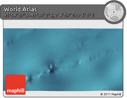 Satellite 3D Map of the Area around 45° 44' 11" S, 2° 37' 30" E