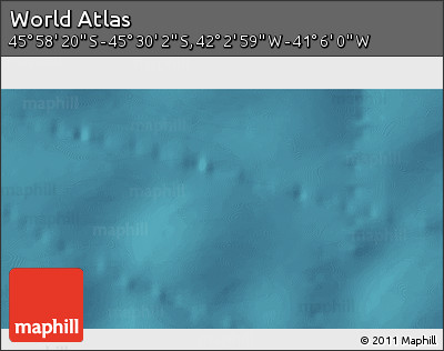 Satellite 3D Map of the Area around 45° 44' 11" S, 41° 34' 30" W