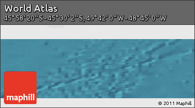 Satellite Panoramic Map of the Area around 45° 44' 11" S, 49° 13' 30" W