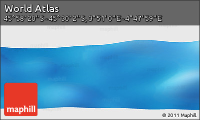 Physical Panoramic Map of the Area around 45° 44' 11" S, 4° 19' 30" E
