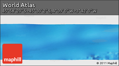 Physical Panoramic Map of the Area around 45° 44' 11" S, 4° 10' 30" W