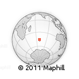 Outline Map of the Area around 45° 44' 11" S, 68° 55' 30" E, rectangular outline