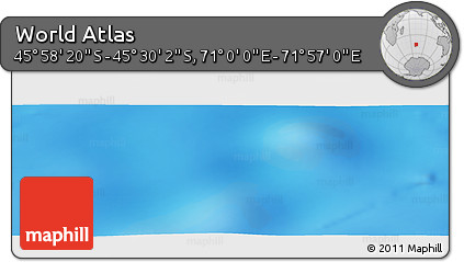Physical Panoramic Map of the Area around 45° 44' 11" S, 71° 28' 29" E