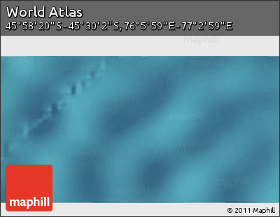 Satellite 3D Map of the Area around 45° 44' 11" S, 76° 34' 29" E