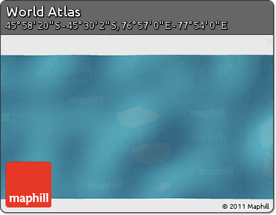 Satellite 3D Map of the Area around 45° 44' 11" S, 77° 25' 30" E