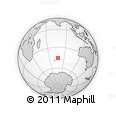 Outline Map of the Area around 45° 44' 11" S, 77° 25' 30" E, rectangular outline