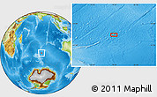 Physical Location Map of the area around 45° 44' 11" S, 79° 7' 30" E