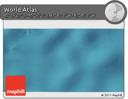 Satellite 3D Map of the Area around 45° 44' 11" S, 83° 13' 29" W