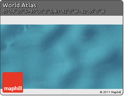 Satellite 3D Map of the Area around 45° 44' 11" S, 83° 13' 29" W
