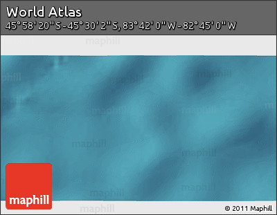 Satellite 3D Map of the Area around 45° 44' 11" S, 83° 13' 29" W