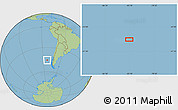 Savanna Style Location Map of the area around 45° 44' 11" S, 83° 13' 29" W