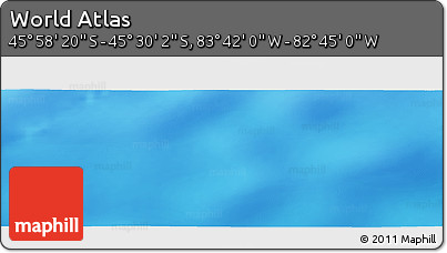 Physical Panoramic Map of the Area around 45° 44' 11" S, 83° 13' 29" W