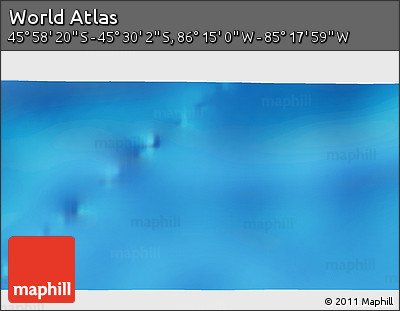 Physical 3D Map of the Area around 45° 44' 11" S, 85° 46' 30" W