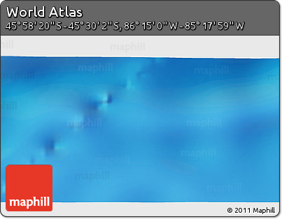 Physical 3D Map of the Area around 45° 44' 11" S, 85° 46' 30" W