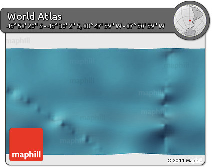 Satellite 3D Map of the Area around 45° 44' 11" S, 88° 19' 29" W