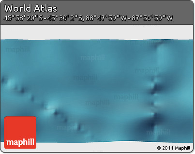 Satellite 3D Map of the Area around 45° 44' 11" S, 88° 19' 29" W