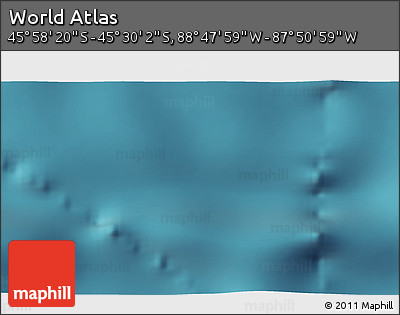 Satellite 3D Map of the Area around 45° 44' 11" S, 88° 19' 29" W