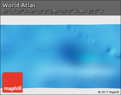 Physical 3D Map of the Area around 45° 44' 11" S, 89° 10' 30" W