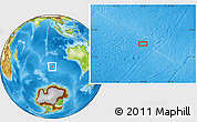 Physical Location Map of the area around 45° 44' 11" S, 94° 25' 30" E
