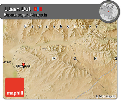 Satellite Map of Ulaan-Uul