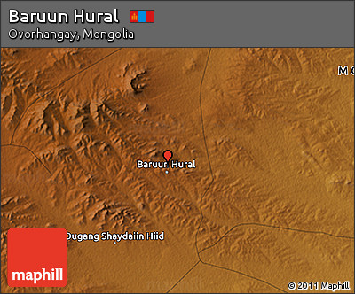 Physical 3D Map of Baruun Hural