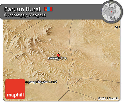 Satellite 3D Map of Baruun Hural
