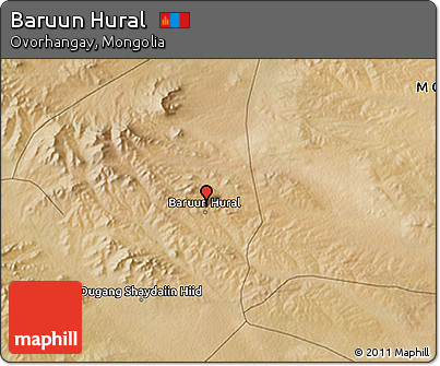 Satellite 3D Map of Baruun Hural