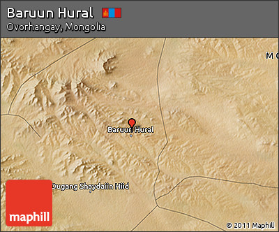 Satellite 3D Map of Baruun Hural