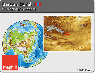 Physical Location Map of Baruun Hural