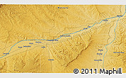 Physical 3D Map of the area around 46° 1' 3" N, 107° 52' 30" W
