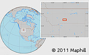 Gray Location Map of the area around 46° 1' 3" N, 109° 34' 29" W