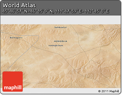 Satellite 3D Map of the Area around 46° 1' 3" N, 112° 16' 30" E
