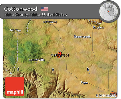 Satellite Map of Cottonwood