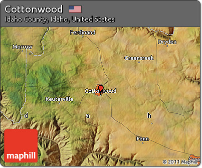 Satellite Map of Cottonwood