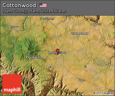 Satellite Map of Cottonwood
