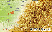 Physical Map of the area around 46° 1' 3" N, 118° 4' 29" W