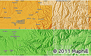 Political Map of the area around 46° 1' 3" N, 118° 4' 29" W