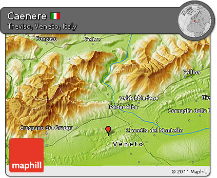 Physical 3D Map of Caenere