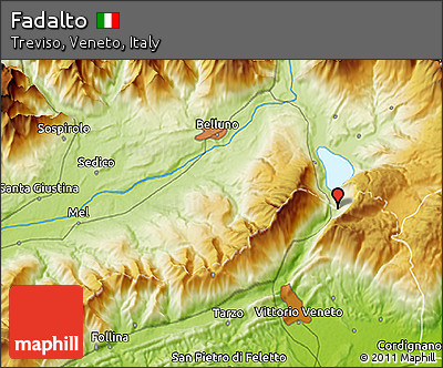 Physical 3D Map of Fadalto