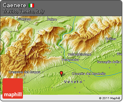 Physical 3D Map of Caenere