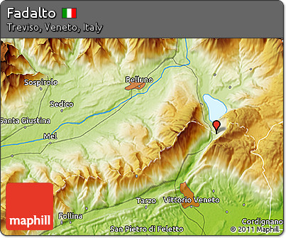 Physical 3D Map of Fadalto