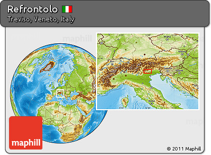 Physical Location Map of Refrontolo