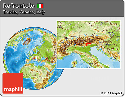 Physical Location Map of Refrontolo